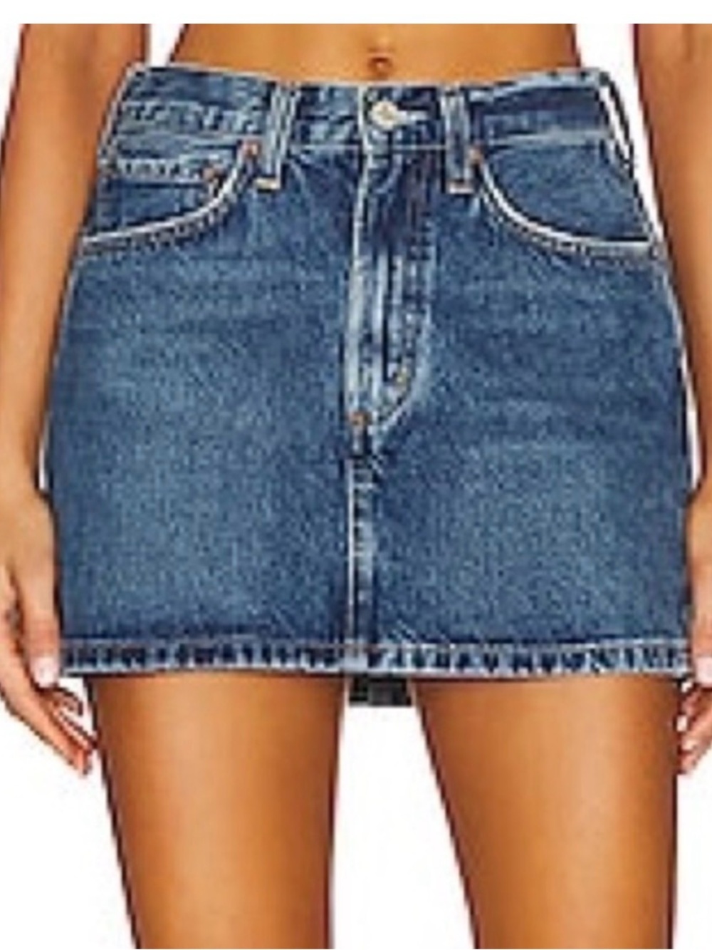 Agolde Liv Denim Mini Skirt 32